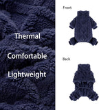 Dog Pajamas Small Sized Dog,Pajamas for Dogs, Winter Chihuahua Yorkie Teacup Cat Sweater Clothes Outfits,Soft Cold Weather Pet Coat Warm Fleece Puppy Pjs(Small, Dark Blue)