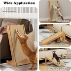 Sisal L Shaped Cat Scratcher - 28 Inch Cat Scratch Ramp for Indoor Cat use,Vertical Cat Scratching Post,Wooden Climbing Kitten/Cats Furniture(L Shape)