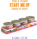 B.F.F. OMG - Best Feline Friend Oh My Gravy!, Tuna & Salmon Start Me Up with Tuna & Salmon, 5.5oz Can (Pack of 8)