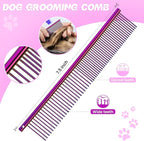 JASON Dog Grooming Scissors Kit, Professional 6 in 1 Dog Scissors Sharp Shears Set - Straight, Thinning, Chunker, Curved Shears and Comb for Long Short Hair for Dog Cat Pet