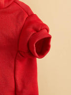 QWINEE Basic Dog Hoodie Sweatshirt Puppy Sweater Warm Cat Costumes Pet Clothes for Chihuahua Puppy Kitten Small Medium Dogs Red Small