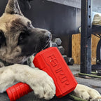Fenrir Hammer Dog Chew Toy Strong Rubber Stuffable Enrichment Toy for Chewers (Red, Small)