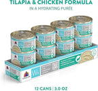 Weruva Wx Phos Focused, Tilapia & Chicken Formula in a Hydrating purée, 3oz Can (Pack of 12)