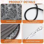 Riakrum 2 Pcs 16in Cat Heating Pad Round Pet Heating Pad Waterproof Cat Warming Pad Pet Electric Heating Mat Adjustable Heated Dog Pad with Washable Cover, Switch, Anti Bite Steel Cord for Cats Puppy