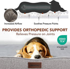 Deconovo Orthopedic Dog Bed for Medium & Large Dogs – Supportive Memory Foam with Washable Cover, Non-Slip Base – Comfort for Senior, Arthritic & Active Pets, Grey, 44" Lx32 Wx3 Th