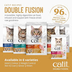 Catit Recipes Double Fusion Weight Control Cat Food – Chicken Recipe, High-Protein, Freeze-Dried Raw Toppings, No by-Products, Minimally Processed, Balanced Nutrition, 4 lb
