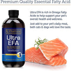 Rx Vitamins Ultra EFA Omega 3 Fish Oil for Dogs & Cats - Promotes Heart, Brain, and Joint Health with Vitamin E, Biotin, and Zinc - Liquid Fish Oil for Itch Relief, Dog Shedding, Coat Health - 8 oz