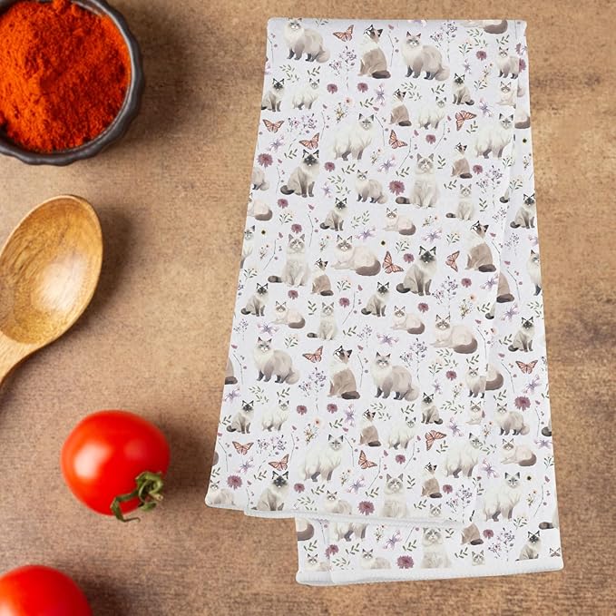 G2TUP Ragdoll Cat Kitchen Towels Ragdoll Cat Dish Towel Ragdoll Cat Lover Gifts Ragdoll Cat Owner Gift Ragdoll Cat Housewarming Gifts (Ragdoll cat kt)