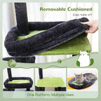 Globlazer Cat Tower for Adult Indoor Cats, 50-inch Heavy Duty Cat Tree for Big Cats, Cat Tree House with Extra-Large Padded Platform, Sisal Scratching Board, 2 Large Condos, F50, Dark Grey