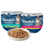 Blue Buffalo Tastefuls Savory Singles Natural Wet Cat Food Cuts in Gravy, Salmon and Tuna Variety Pack, 2.6-oz. Trays, 12-Count