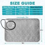 Large Dog Heating Pad, Pet Heated Pad Puppy Heating Pad for Whelping Box, Pet House Heat Pad, Waterproof Dog Heating Pad with Chew Resistant Steel Cord (Letter,34x21 in)