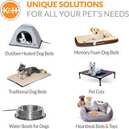 K&H Pet Products Heated Dog Bed Indoor, Thermo-Snuggly Sleeper with Removable Waterproof Heated Pad, Calming Pillow Pet Bed, Machine Washable, Safety Listed - Medium 26 X 20in Sage/Tan