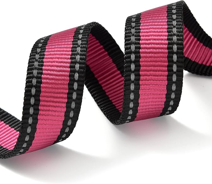 Mile High Life Dog Collar | Nylon Reflective Dog Collars | Light Weight Puppy Collars | Pink Dog Collars for Small Dogs (Pink, X-Small)