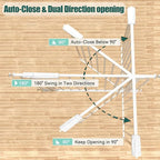 24-29 Inch Narrow Baby & Dog Gate, Pressure Mounted No Drilling, for Stairs & Doorways, White Metal Safety Gate Indoor for Kids and Pets