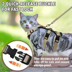 PUPTECK Cat Harness and Leash Set Escape Proof for Walking, Breathable Mash Vest Adjustable Harness for Cats Puppy Small Animals, Reflective at Night, Camouflage Small