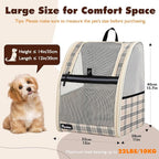 Pawaboo Cat Carrier Backpack, Pet Carrier Backpack for Kitties Small Dogs Puppies, Breathable Cat Bag Carrier, Small Dog Travel Backpack Carrier for Kitten Puppy Bunny, up to 22lbs, Apricot
