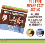 Licks Pill-Free Dog Joint and Heart - Glucosamine & Omega 3 Fish Oil Supplement for Dogs - Inflammation Supplements for Joint Support - Gel Packets - 10 Use