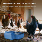 Automatic Water Dispenser for Dogs/Cats, 1 Gallon Auto-Fill Dog Water Bowl Dispenser for Indoor/Outdoor, Large Water Feeder for Pets/Livestock, BPA-Free, Wide Mouth, Fits GHT 3/4" Faucet, Blue