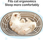 Cat Scratcher, 2pcs-23.6x14.9 inches Large Cat Scratching Board, Cardboard Cat Scratchers for Indoor Cats, Oval Cat Scratch Pad Bed with Catnip