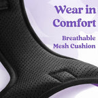 rabbitgoo Dog Harness for Large, No Pull Pet Harness with 3 Buckles, Adjustable Soft Padded Vest with Control Handle, Walking Reflective Pet Vest for Extra Large Dogs, Purple, XL