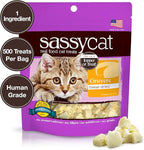 Herbsmith Sassy Cat Treats – Freeze Dried Gruyere – Human-Grade Wisconsin Cheese – Natural Snack for Picky Eaters – 1 Ingredient – USA Made – 4.7 oz