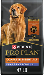 Purina Pro Plan Complete Essentials Shredded Blend Lamb and Rice High Protein Dog Food with Probiotics for Dogs - 47 lb. Bag