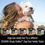 Cesar Simply Crafted Adult Wet Dog Food Meal Topper, Chicken, 1.3 oz. Tubs (24 Count, Pack of 1)