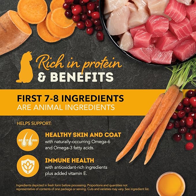 ACANA Chunks in Broth Wet Cat Food Variety Pack: Salmon & Chicken + Chicken & Tuna Recipes 3oz Cans (12 Count, 6 of Each)