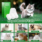 Cat Repellent Outdoor Indoor, 36 Pcs Peppermint Oil Natural Cat Deterrent Balls Preventing Cats Away from Indoor Furniture Scratch, Keep Cats Out of Yard Lawn Garden