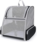 Cat Carrier Backpack, Dog Backpack, Ventilate Pet Cats Puppy Dogs Birds Bunny Backpack for Travel Indoor Outdoor Use(Black)