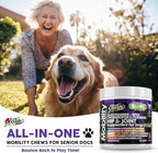 Hip and Joint Supplement Dogs with Glucosamine for Dogs + Chondroitin, Turmeric, Hyaluronic Acid, MSM, Salmon Oil, Collagen, Vitamin C, Omega 3 Senior Dog Supplements Beef Flavor - 1Pack