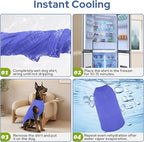 2 Pack Dog Shirts, Quick Dry Breathable Dog Clothes Pet Sleeveless Vest, Summer Stretchy Tank Top T-Shirts for Large Dogs, Deep Blue+Dark Green (L)