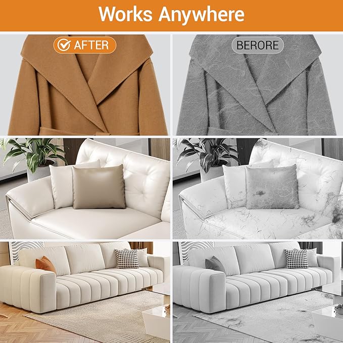 2 Pcs Pet Hair Removal Glove for Cats & Dogs, Five-Finger Electrostatic Pet Hair Gloves, Reusable Pet Hair Removal Tools,Cat & Dog Hair Remover for Couch, Suitable for, Bed Sheets, Clothes, Carpets