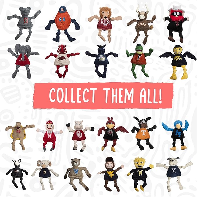 HuggleHounds Knottie Plush Dog Toy - Stuffed Animal Toy, Puppy Toys, Squeaky Dog Toy for Small, Medium & Large Dogs, Durable Plush to Keep Them Busy, Officially Licensed - Otto The Orange, Large