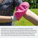 TiCK MiTT Pink Tick Removal Glove for Pets & People: Gently Remove Ticks with Ease - Chemical-Free, Durable, Portable Tick Management Tool for Outdoor Adventures & Everyday Use