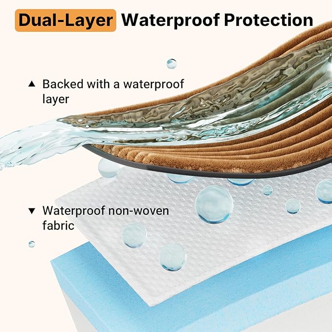 Veehoo Orthopedic Dog Bed for Large Senior Dogs, 7 Inch Thick XXL Memory Foam Dog Bed with L Shaped Bolsters, Orthopedic Pet Couch with Waterproof Liner & Removable Washable Cover, 52"x36"x7"