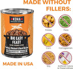KOHA Big Easy Feast Stew for Dogs with Turkey, Chicken, and Duck, High Protein Wet Dog Food, 12.7oz Cans (Case of 12)