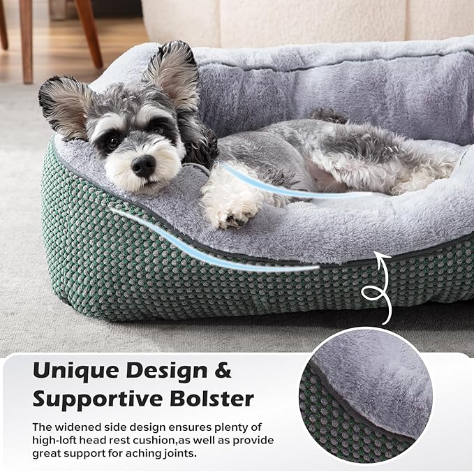 INVENHO Large Dog Beds Large Sized, Washable Orthopedic Warming Soft Sleeping Durable with Anti-Slip Bottom
