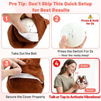 Interactive Dog Toys - Auto Bounce, Move & Vibrate with Sound, Talking Squirrel Puppy Toy for Small Medium Large Dogs, Rechargeable Durable Toy for Anxiety Relief, Boredom & Indoor Play