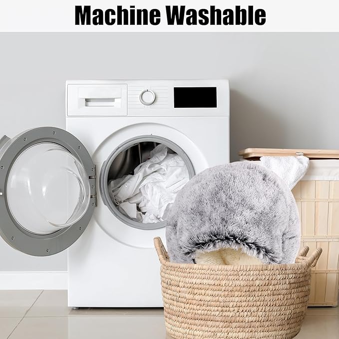 HYQ Small Dog Bed, Cat Beds for Indoor Cats Washable, Cozy Cat Cave Bed, Non-Slip Cat Beds, Calming Dog Bed with Hooded Cover, Dog Bed with Cover for Extra Small Pets (Grey, 16×16 Inch)