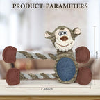 Dog Toys for Large Dog - Plush Squeaky Medium & Small Dog Toys - Stuffed Animals Puppy Toys - Funny Cute Dog Toys for Dog Birthday Presents (Monkey)