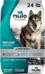 Nulo FreeStyle Limited Ingredient Dog Food, High-Protein Salmon Recipe, Grain-Free Natural Dry Dog Food for Adult Dogs & Puppies with Food Sensitivities, Single Animal Protein, 24 lb Bag