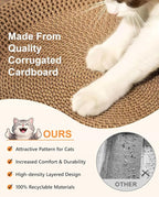 Cat Scratcher, Cardboard Cat Scratchers for Indoor Cats, Large Cat Scratching Board, Round Bowl Cat Scratch Pad Bed (Checkerboard)