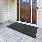 Tindbea Dog Mat for Muddy Paws,Absorbs Moisture Dirt Non-Slip Washable Mud Mat for Dogs,Soft Rubber Backing Front Inside Pet Rug for Entryway, Mud Dog Paws, Patio(24"x59",Charcoal)