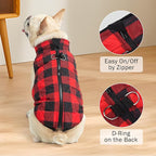 SCENEREAL Dog Winter Coat - Warm Dog Jacket with Built-in Harness for Small & Medium Dogs, Waterproof Cold Weather Coat with Zipper, Fleece Puffer Vest Windproof Snow Clothes for Puppy & Pet
