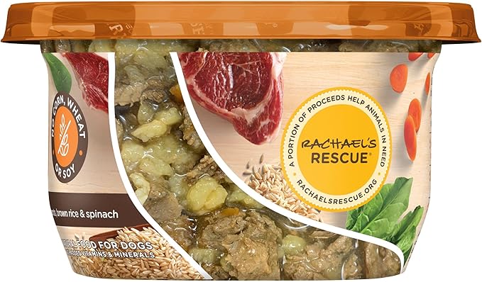 Rachael Ray Nutrish Premium Natural Wet Dog Food, Savory Lamb Stew Recipe, 8 Ounce Tub (Pack of 8)