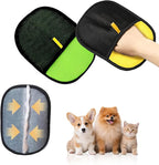 2Pcs Electrostatic Pet Hair Remover Glove for Dogs & Cats Newly Upgraded 2-in-1 Reusable Electrostatic Pet Hair Remover Tool Multipurpose Grooming and Massage Gloves for Clothing Couch Carpet Car Seat