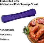 Playology Dog Toys | Dental Chew Stick Gentle on Gums | Medium Pork Sausage Scented Toy - Easy to Clean and Made from Non Toxic Materials