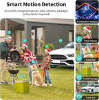 2K UHD Smart Wireless Security Camera Indoor/Outdoor,Battery Powered WiFi Camera with Color Night Vision, Motion Detection, 2-Way Audio, Weatherproof, Cloud/SD Storage for Home Security (2.4GHz Only)