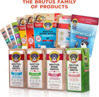 Brutus Bone Broth Biscuits (Chicken) - Healthy Dog Treats - Natural Biscuits with Dog Bone Broth and Real Chicken Meat - 18 Grams of Protein - 8 OZ (Pack of 2)